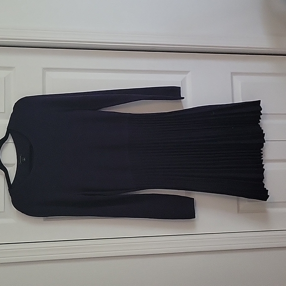 Shimmer Pleated Sweater Dress - Picture 2 of 8